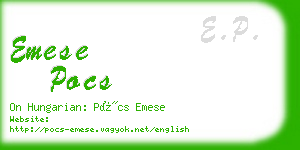 emese pocs business card